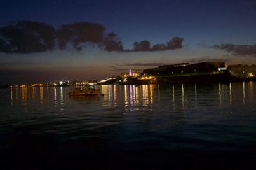 MC 19 022 - Plymouth hoe by night 2 - custom picture frames - Bristol 