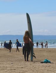 MC 19 031 - surfer suntan sand North Devon - seaside - picture framing