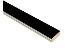 L1631 61mm matt black silver edge - bespoke commercial framing service