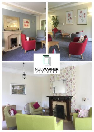 Installation of framed art prints and mirror for Housing and Care 21 | Neil Warner Pictures | Picture framing and stock library services 
